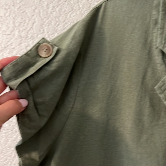 Soho New York Women’s Olive Linen Romper Shorts. Size XL. Beachy, Boho. - Picture 5 of 6